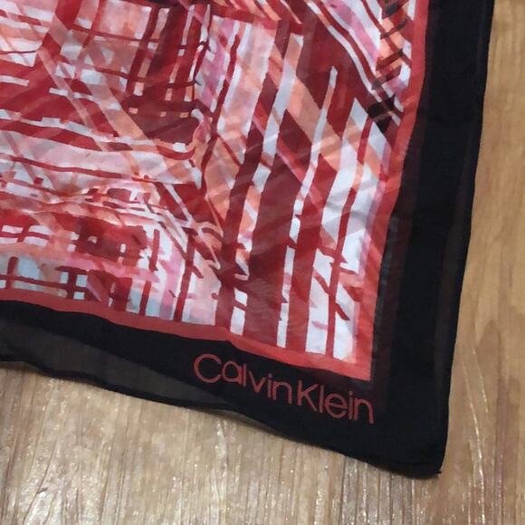 Calvin Klein Silk Chiffon Scarf in Rose Quartz - Picture 5 of 8